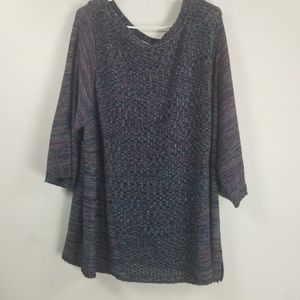 Kim Rogers longsleeve knit sweater 3X multicolor